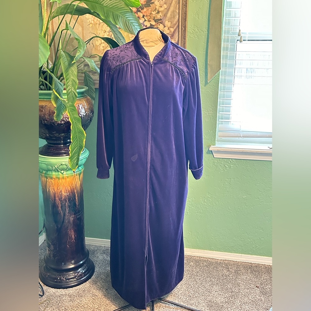 Purple velvet nightgown